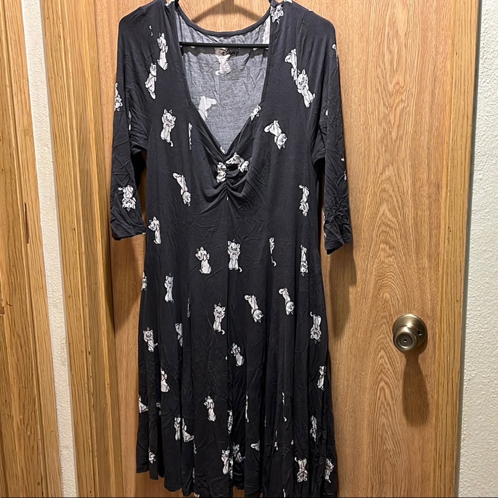 Torrid Black and White Cat Print Mini Dress